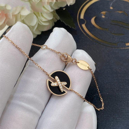 [⭐moonlume]JEUX DE BRACELET ONYX PINK GOLD DIAMOND