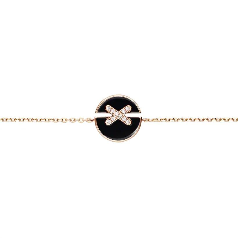 [⭐moonlume]JEUX DE BRACELET ONYX PINK GOLD DIAMOND