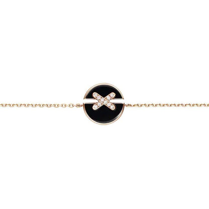 [⭐moonlume]JEUX DE BRACELET ONYX PINK GOLD DIAMOND