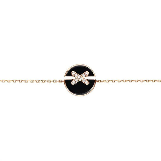[⭐moonlume]JEUX DE BRACELET ONYX PINK GOLD DIAMOND