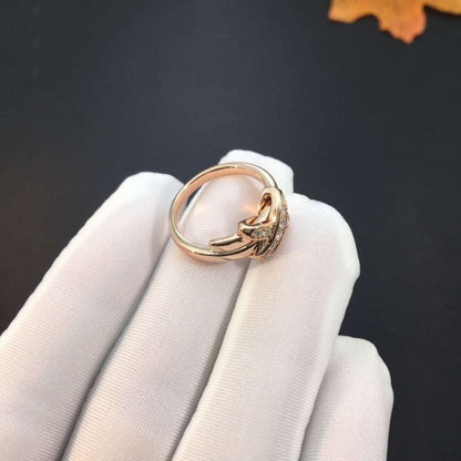 [⭐moonlume]JEUX DE PINK GOLD DIAMOND RING