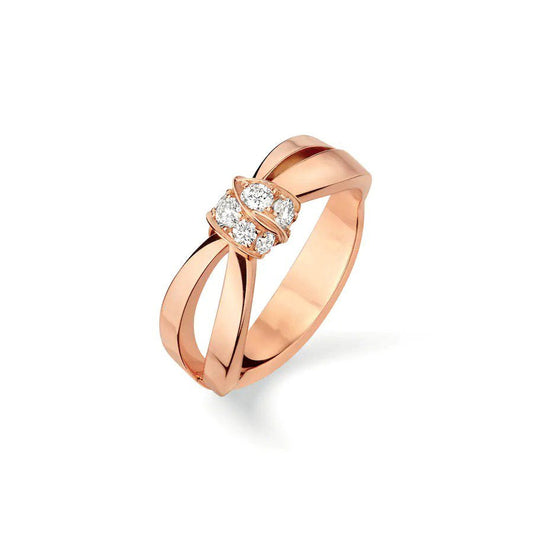[⭐moonlume]LIENS RING PINK GOLD DIAMOND