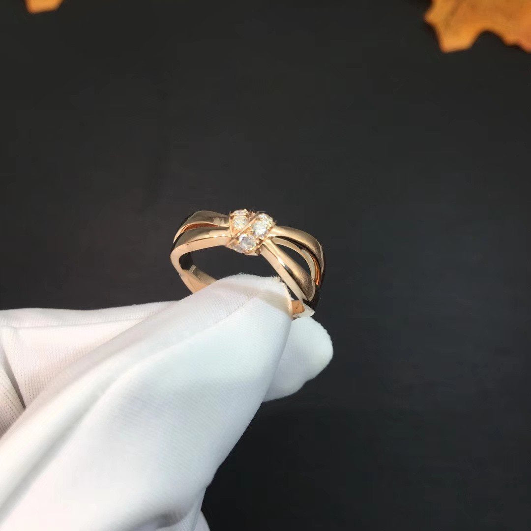 [⭐moonlume]LIENS RING PINK GOLD DIAMOND