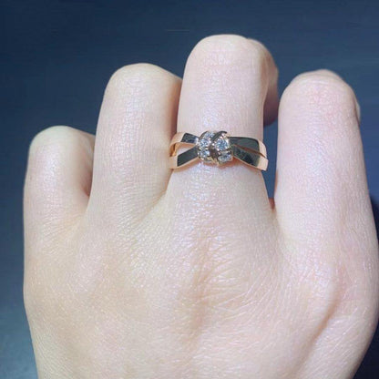 [⭐moonlume]LIENS RING PINK GOLD DIAMOND