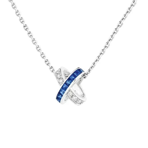 [⭐moonlume]LIENS DIAMOND SILVER NECKLACE