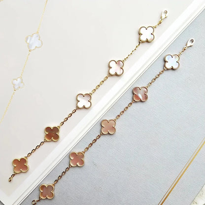 [⭐moonlume] CLOVER 5 MOTIFS  PINK MOP BRACELET COLLECTION