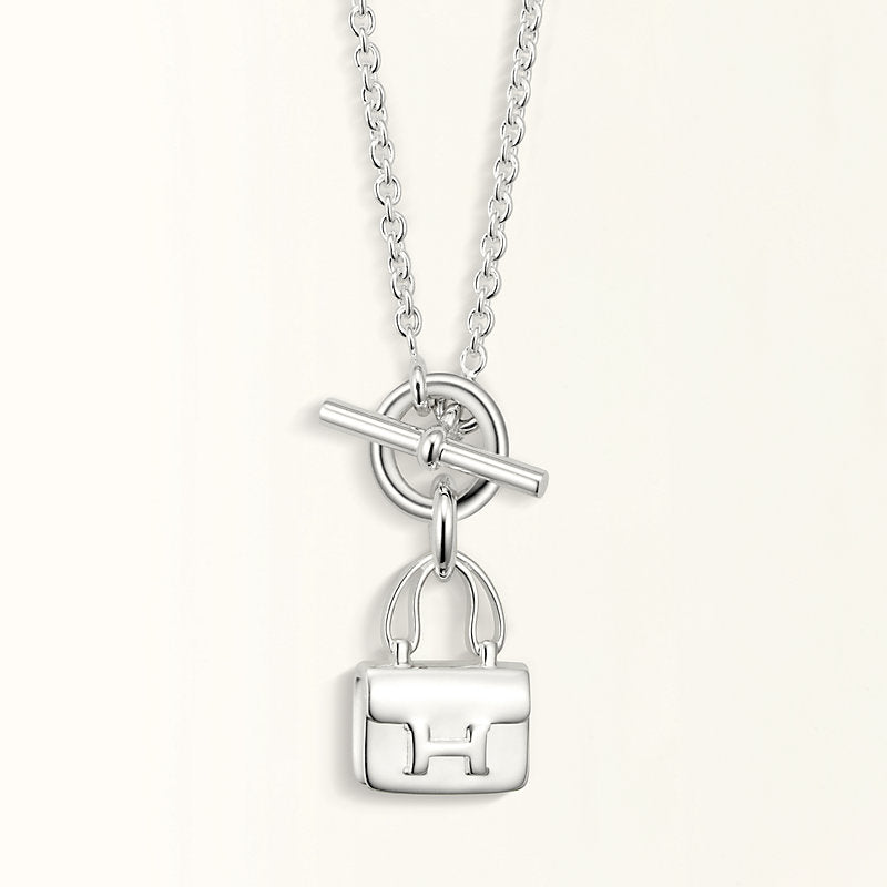 [⭐moonlume]POP H PEDANT SILVER NECKLACE