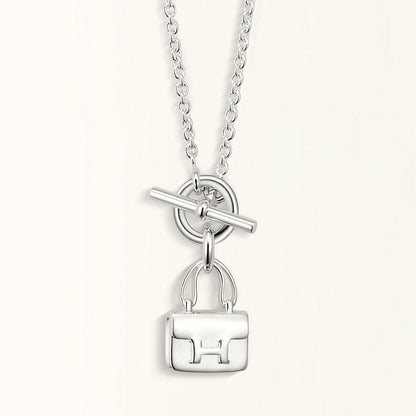 [⭐moonlume]POP H PEDANT SILVER NECKLACE