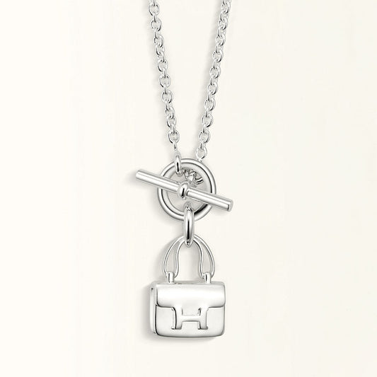 [⭐moonlume]POP H PEDANT SILVER NECKLACE