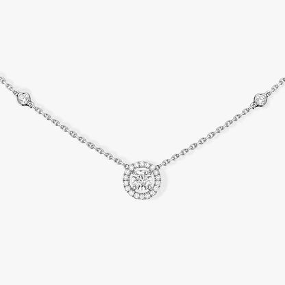 [⭐moonlume]Diamond Necklace 0,20ct Brilliant Shape Joy