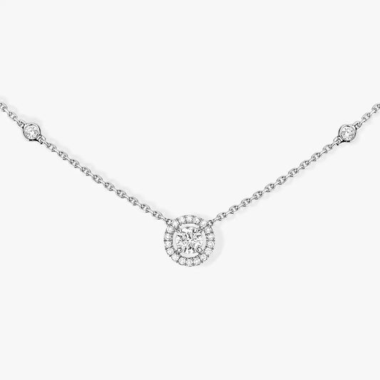 [⭐moonlume]Diamond Necklace 0,20ct Brilliant Shape Joy
