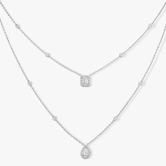 [⭐moonlume]Diamond Necklace My Twin 2 Rows