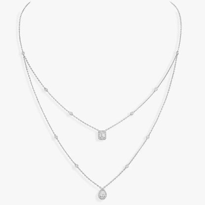 [⭐moonlume]Diamond Necklace My Twin 2 Rows