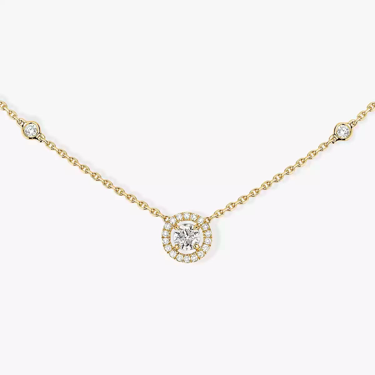 [⭐moonlume]Diamond Necklace 0,20ct Brilliant Shape Joy