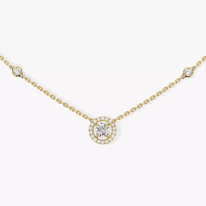 [⭐moonlume]Diamond Necklace 0,20ct Brilliant Shape Joy