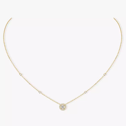 [⭐moonlume]Diamond Necklace 0,20ct Brilliant Shape Joy