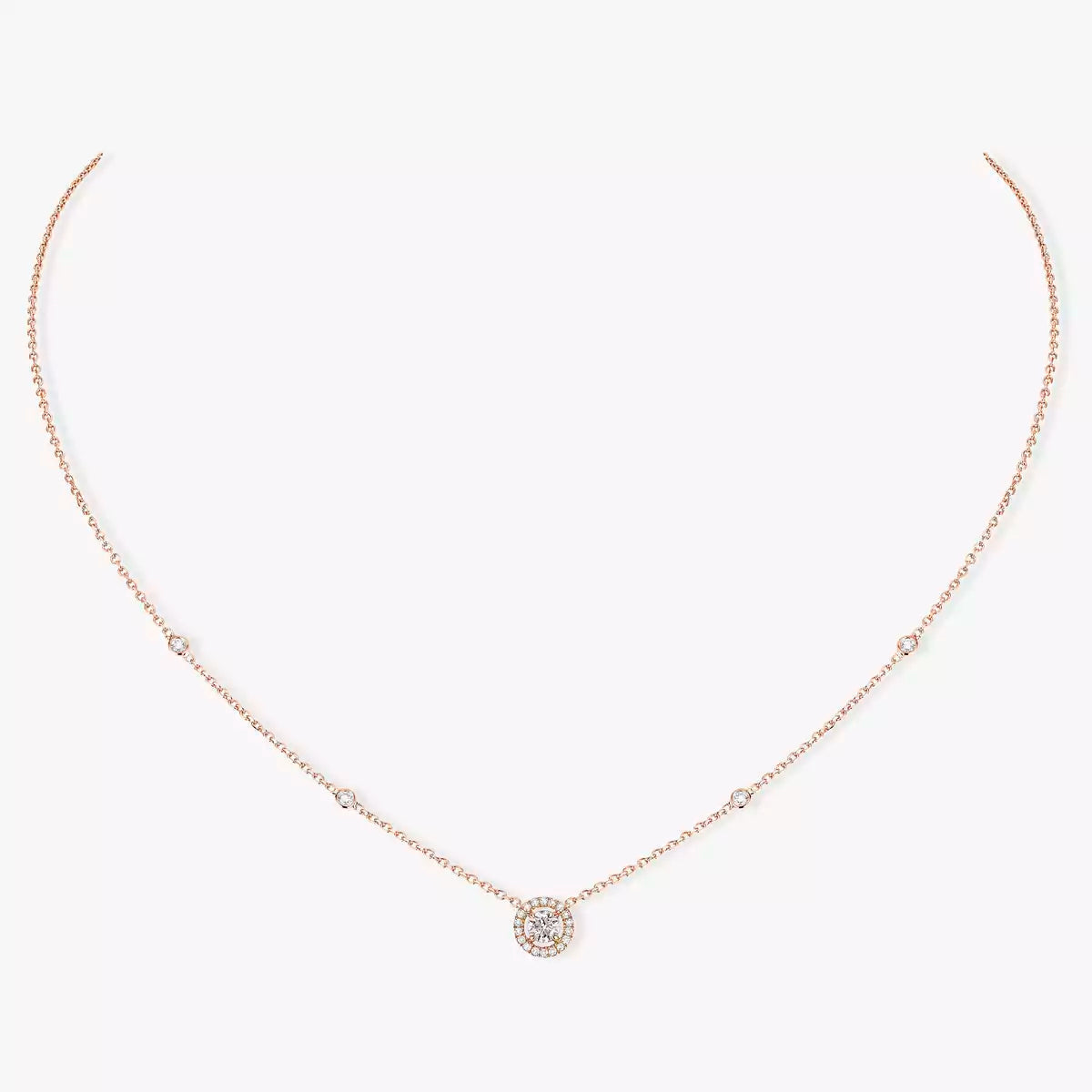 [⭐moonlume]Diamond Necklace 0,20ct Brilliant Shape Joy