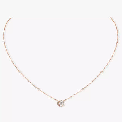[⭐moonlume]Diamond Necklace 0,20ct Brilliant Shape Joy