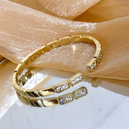 [⭐moonlume jewelrys]LOVE DIAMOND OPEN  BRACELET