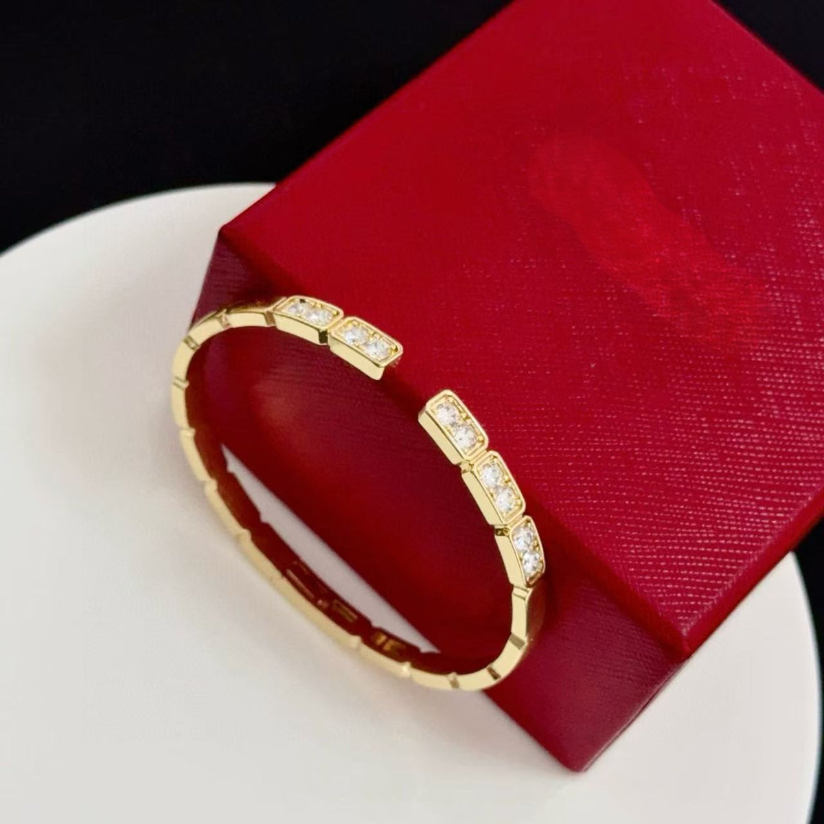 [⭐moonlume jewelrys]LOVE DIAMOND OPEN  BRACELET