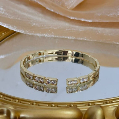 [⭐moonlume jewelrys]LOVE DIAMOND OPEN  BRACELET