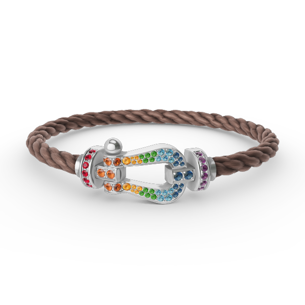 [⭐moonlume]FORC LARGE HORSESHOE  COLORED DIAMOND BRACELET SILVER