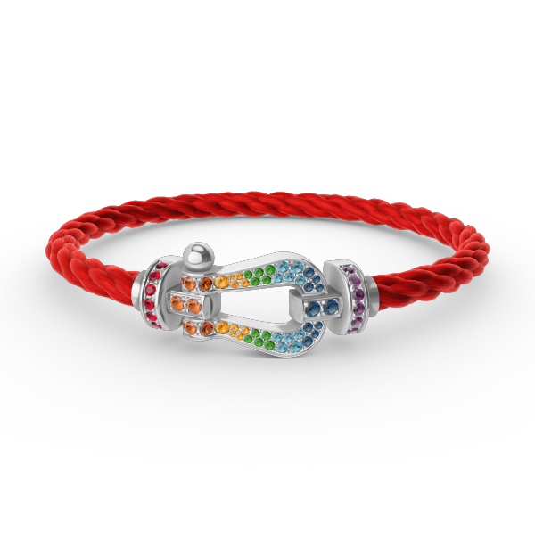[⭐moonlume]FORC LARGE HORSESHOE  COLORED DIAMOND BRACELET SILVER