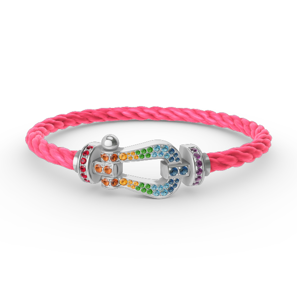 [⭐moonlume]FORC LARGE HORSESHOE  COLORED DIAMOND BRACELET SILVER