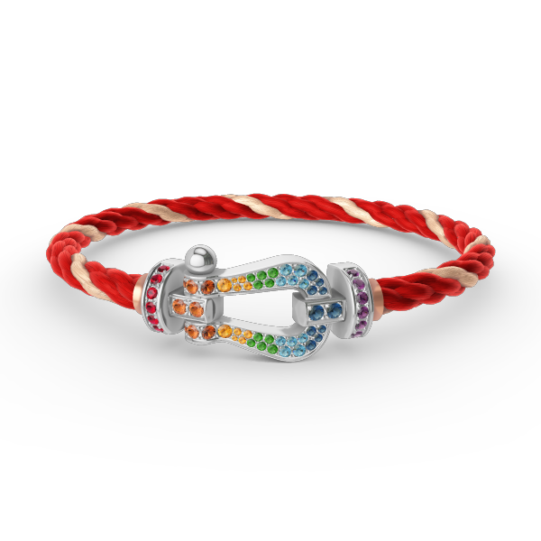 [⭐moonlume]FORC LARGE HORSESHOE  COLORED DIAMOND BRACELET SILVER
