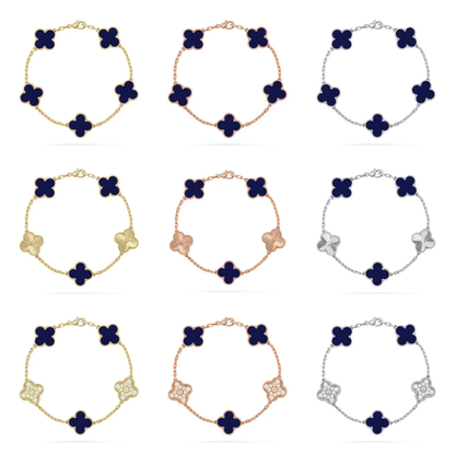 [⭐moonlume]CLOVER 5 MOTIF LAPIS LAZULI BRACELET COLLECTION