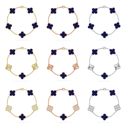 [⭐moonlume]CLOVER 5 MOTIF LAPIS LAZULI BRACELET COLLECTION