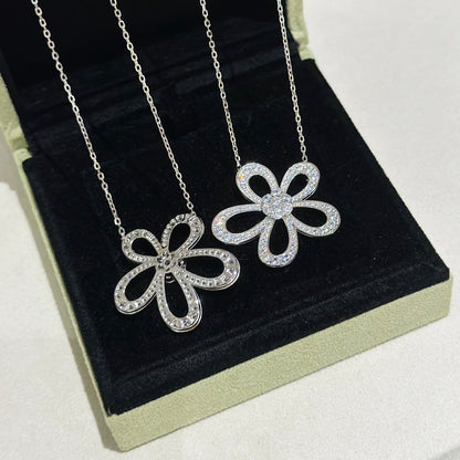 [⭐moonlume]FLOWERLACE NECKLACE FULL DIAMONDS
