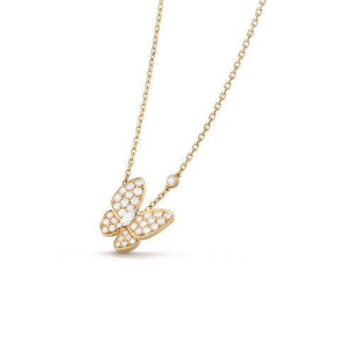 [⭐moonlume]BUTTERFLY DIAMOND NECKLACE