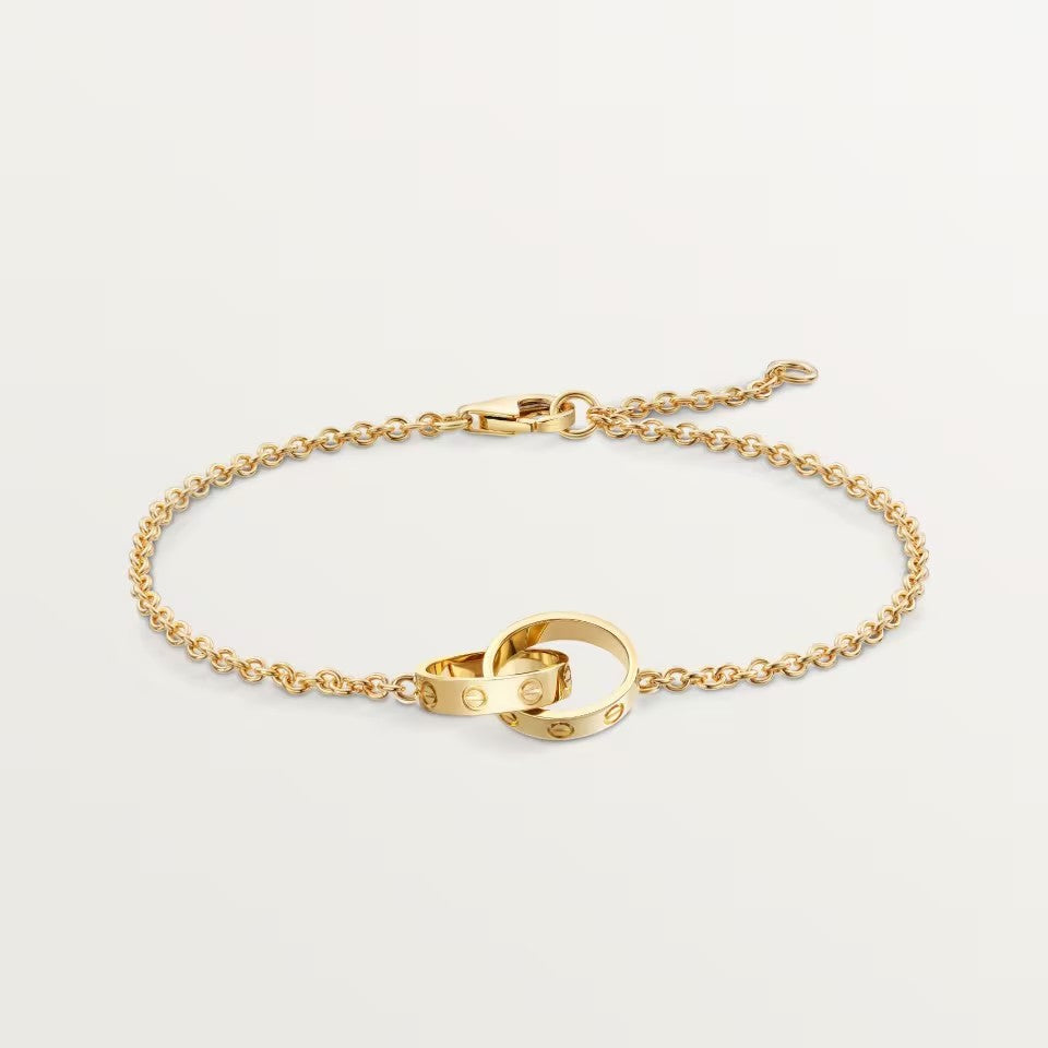 [⭐moonlume]LOVE BRACELET DOUBLE RING