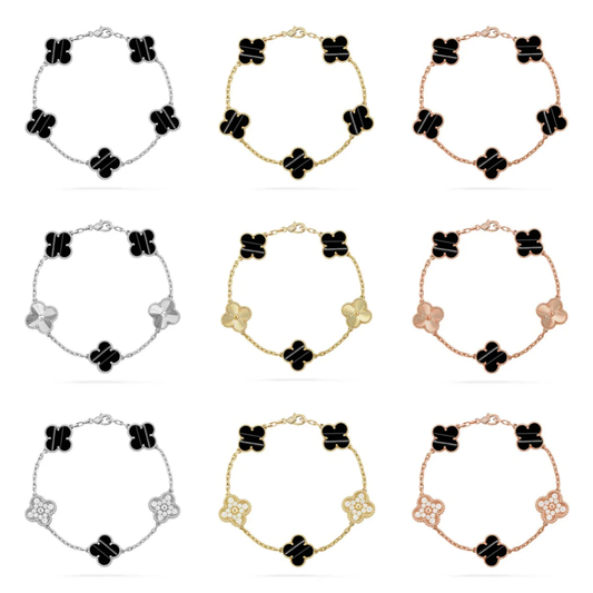 [⭐moonlume] CLOVER 5 MOTIF PULSAR STONE BRACELET COLLECTION