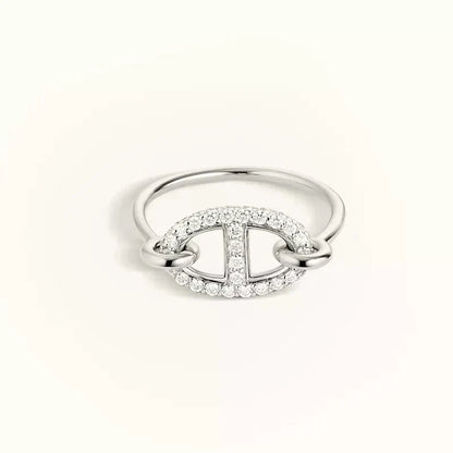 [⭐moonlume]RONDE SMALL SILVER DIAMOND RING