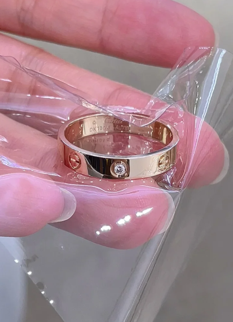 [⭐moonlume]LOVE RING 4MM 1 DIAMOND