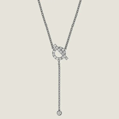 [⭐moonlume]FINESSE SILVER DIAMOND NECKLACE