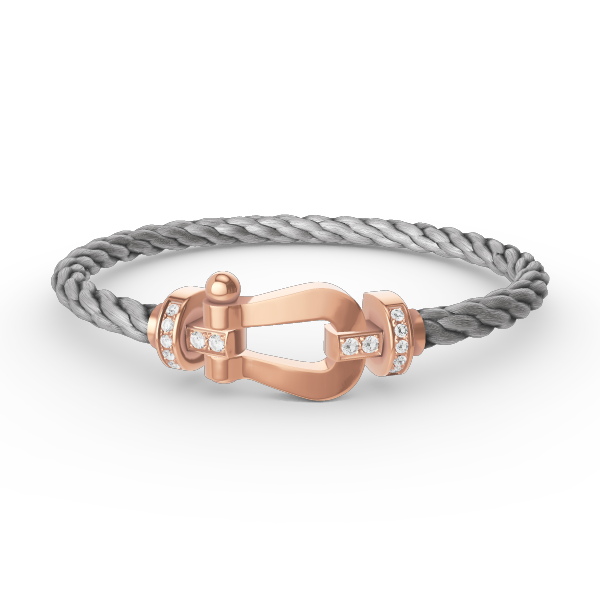 [⭐moonlume]FORCE LARGE HORSESHOE HALF DIAMOND BRACELET ROSE GOLD