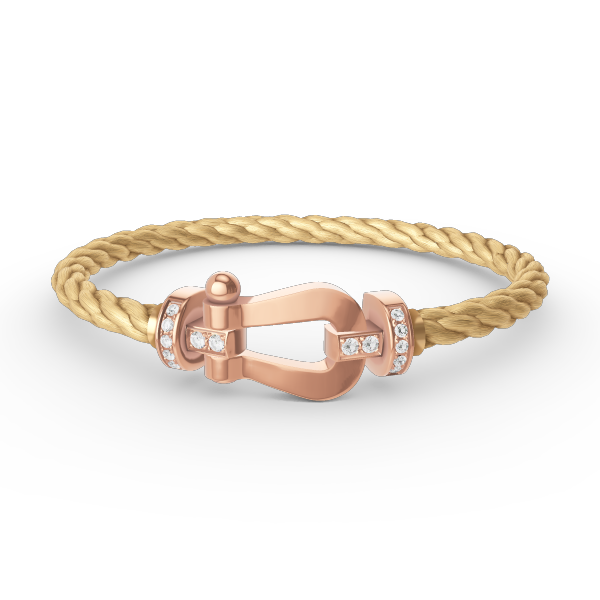 [⭐moonlume]FORCE LARGE HORSESHOE HALF DIAMOND BRACELET ROSE GOLD