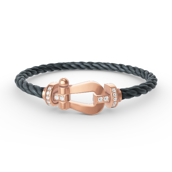 [⭐moonlume]FORCE LARGE HORSESHOE HALF DIAMOND BRACELET ROSE GOLD