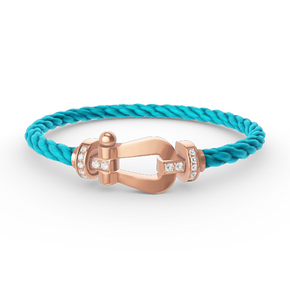 [⭐moonlume]FORCE LARGE HORSESHOE HALF DIAMOND BRACELET ROSE GOLD