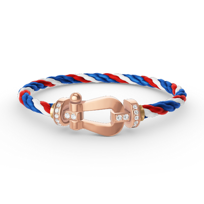 [⭐moonlume]FORCE LARGE HORSESHOE HALF DIAMOND BRACELET ROSE GOLD