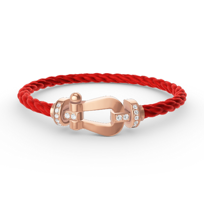 [⭐moonlume]FORCE LARGE HORSESHOE HALF DIAMOND BRACELET ROSE GOLD