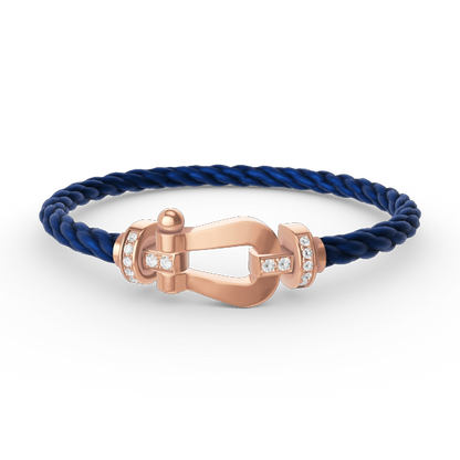 [⭐moonlume]FORCE LARGE HORSESHOE HALF DIAMOND BRACELET ROSE GOLD