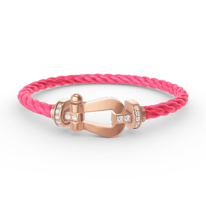 [⭐moonlume]FORCE LARGE HORSESHOE HALF DIAMOND BRACELET ROSE GOLD