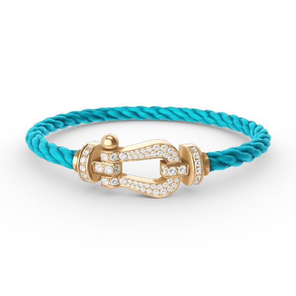[⭐moonlume]FORCE LARGE HORSESHOE FULL DIAMOND BRACELET GOLD