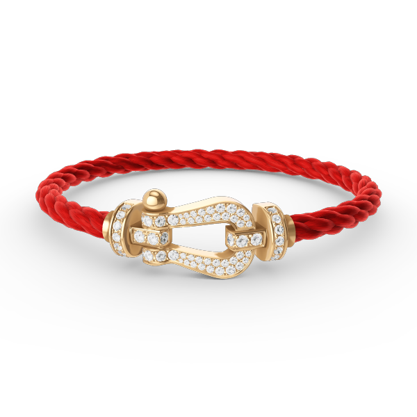 [⭐moonlume]FORCE LARGE HORSESHOE FULL DIAMOND BRACELET GOLD