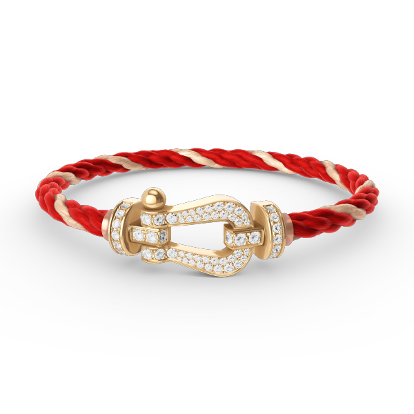[⭐moonlume]FORCE LARGE HORSESHOE FULL DIAMOND BRACELET GOLD