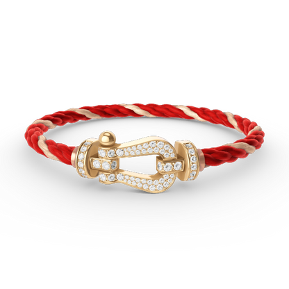 [⭐moonlume]FORCE LARGE HORSESHOE FULL DIAMOND BRACELET GOLD